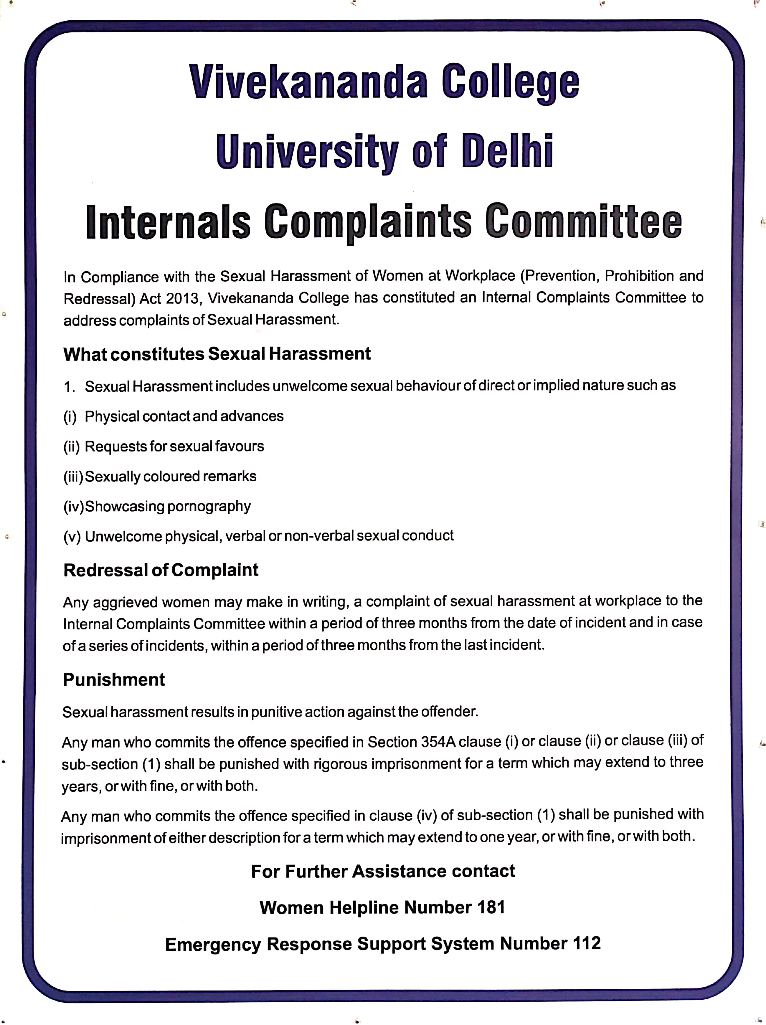 Vivekananda College University of Delhi Vivekananda College University of Delhi